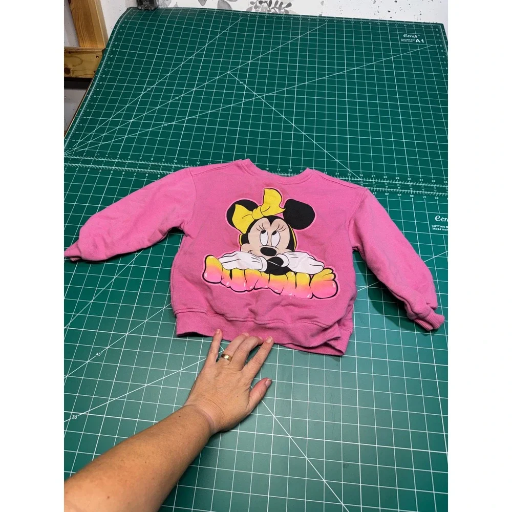 Zara Kids Disney Minnie Mouse Pink Sweatshirt Pullover Size 4-5 Years 110